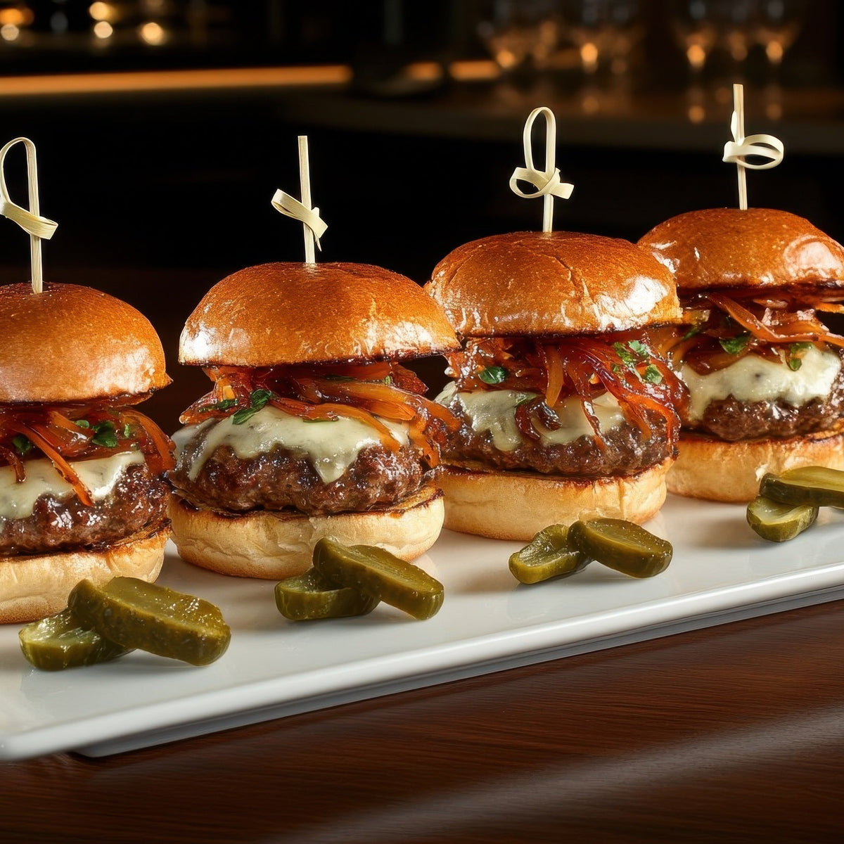 Caramelized Onion Smash Sliders with Garlic Aioli &ndash; Brown Pearcy