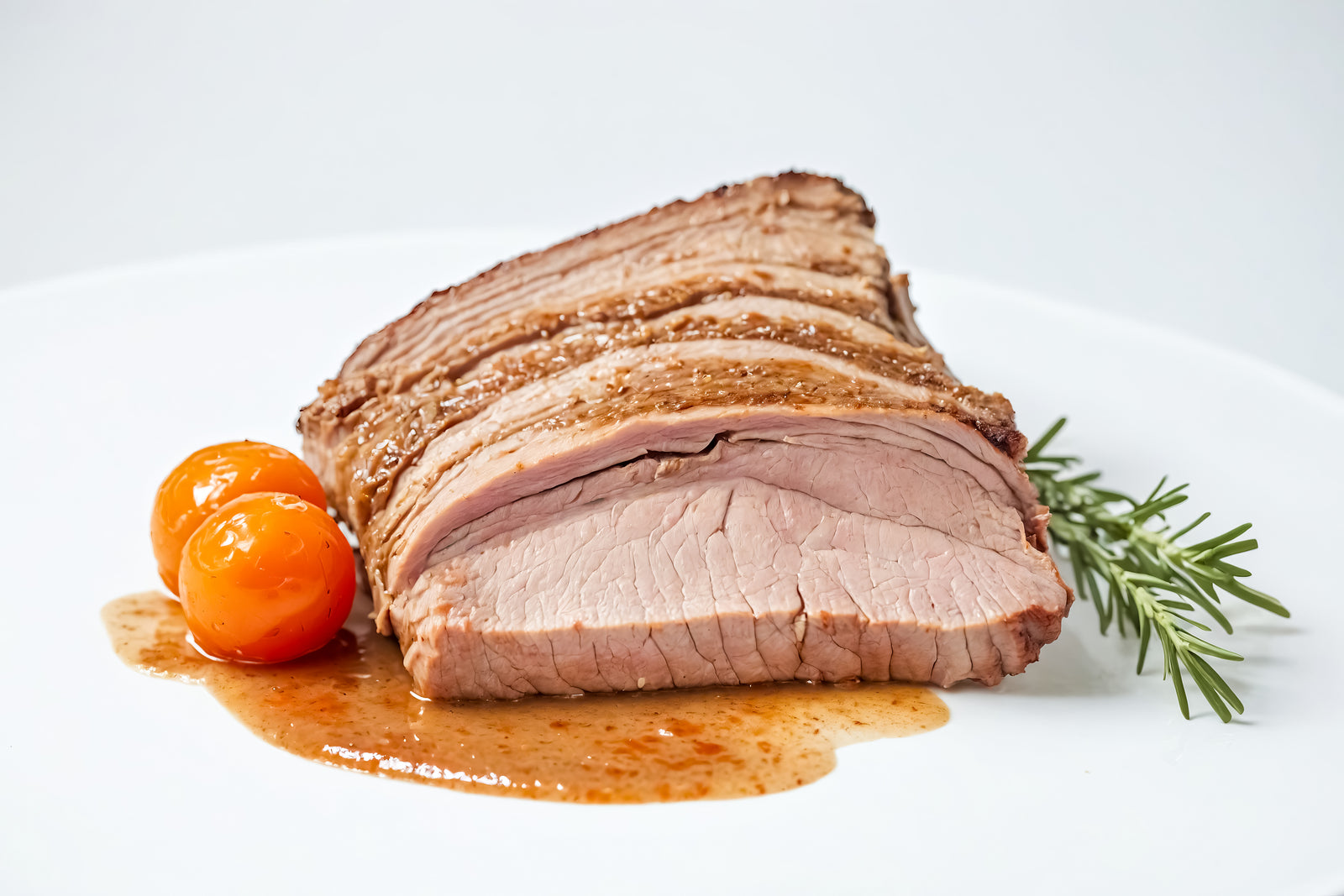 Slow-roasted pork, apple chutney, gourmet pork recipe, high-end dining, premium pork tenderloin.