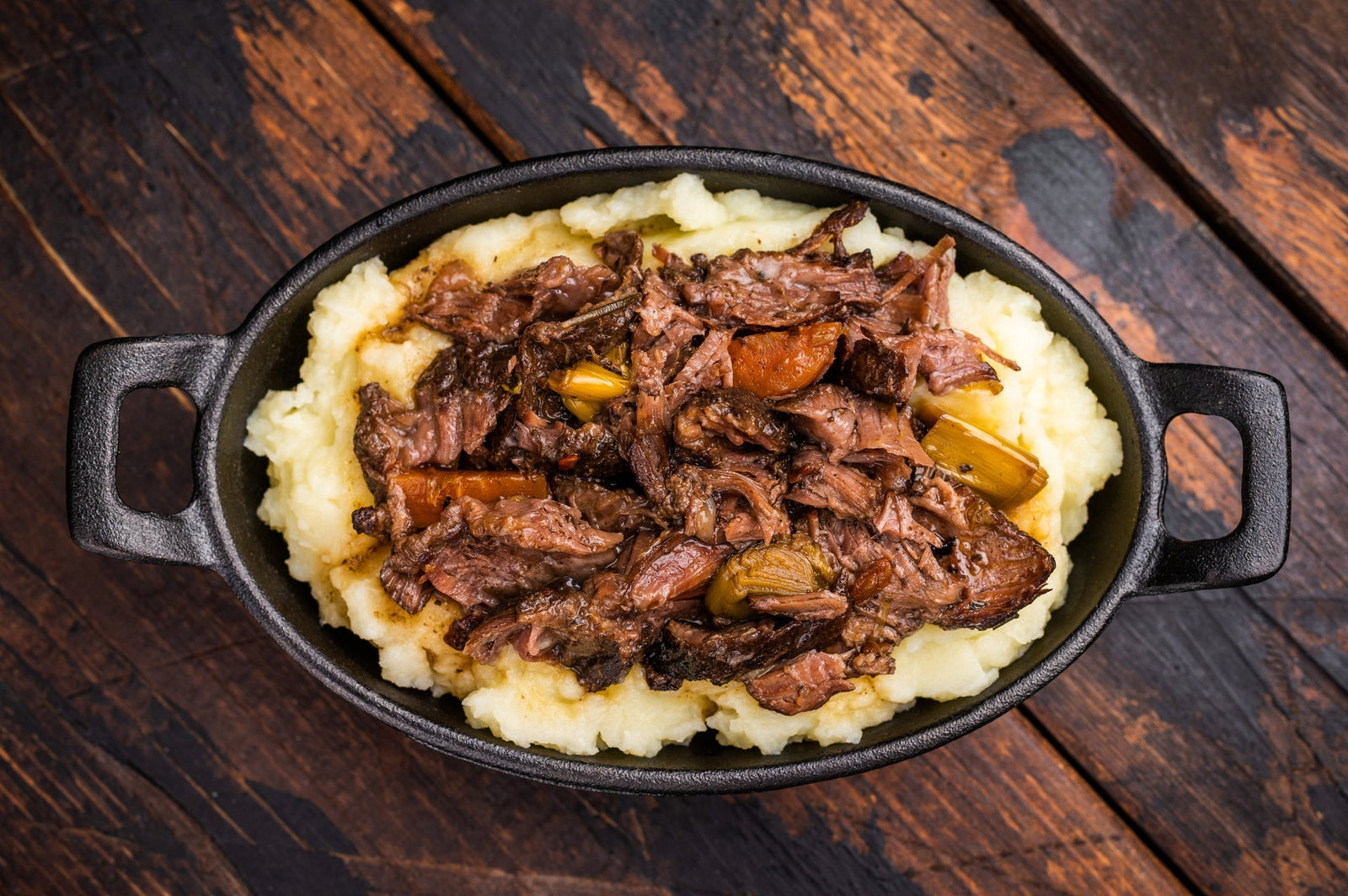 Slow-Braised Beef Roast with Red Wine, Garlic & Rosemary